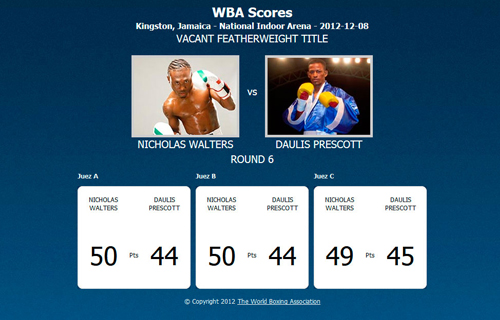 The WBA Scores, an application developed by the World Boxing Association