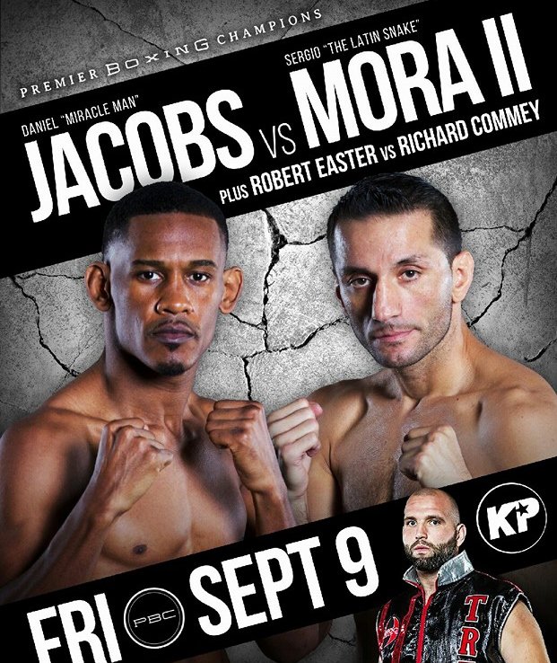 Daniel Jacobs will defend his title against Sergio Mora on September 9.