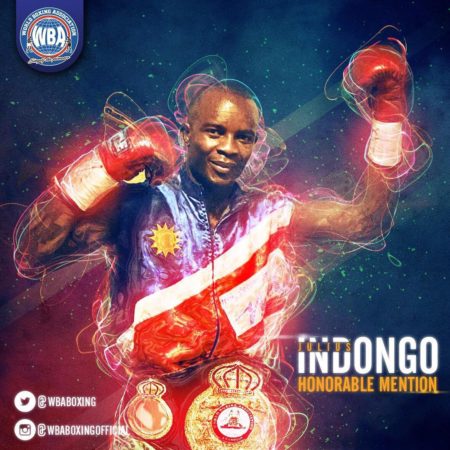 Julius Indongo WBA Super Lightweight Champion - WBA Honorable Mention - April 2017