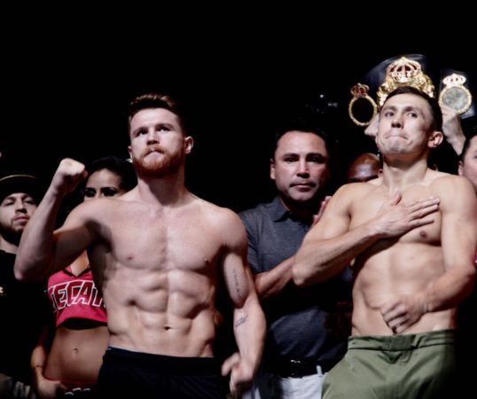 Golovkin and Canelo make weight: The king of the Middleweights will be defined.