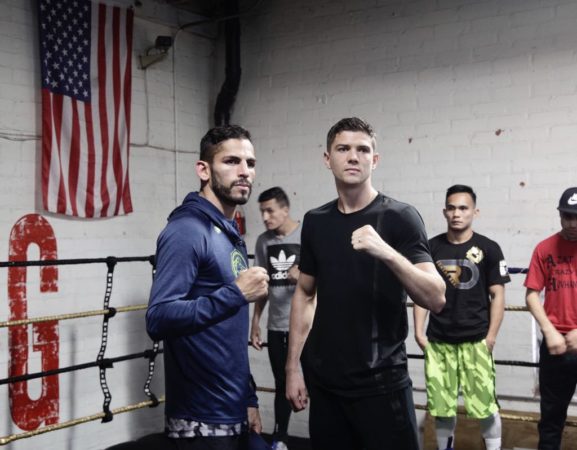 Linares and Campbell held media workout.