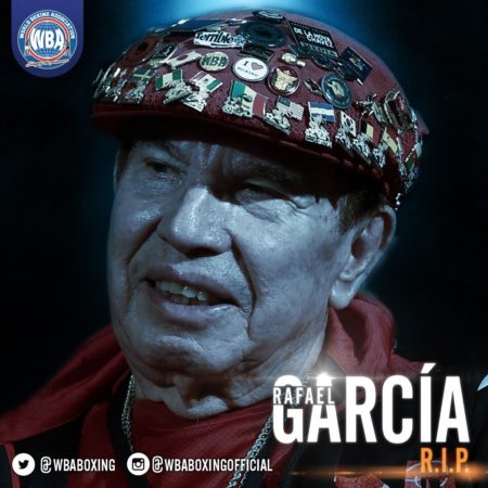 The WBA regrets the death of Rafael García