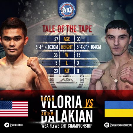Viloria and Dalakian will fight for the WBA Flyweight title in California.