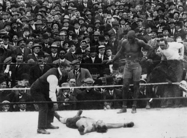 Stanley Ketchel defeated by the legendary Jack Johnson.