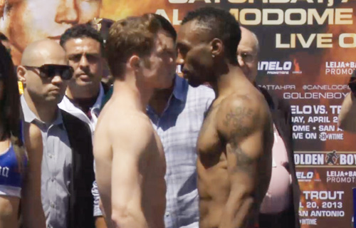 FLASH: Trout vs Canelo weigh from Texas