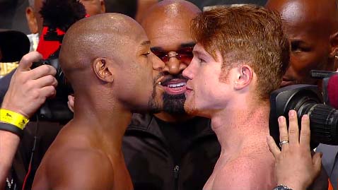 THE ONE: Mayweather vs Canelo & Garcia vs Mathysse weigh-in