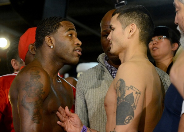Photos/Weights: Adrien Broner vs Marcos Maidana – World Boxing Association