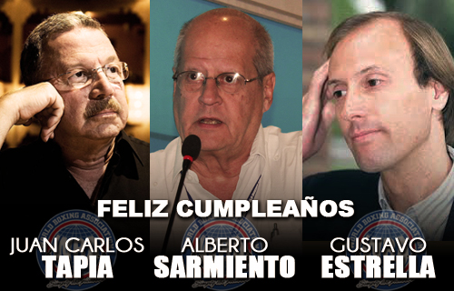 Felicidades a Alberto Sarmiento, Gustavo Estrella y Juan Carlos Tapia