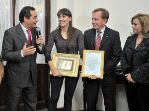Referee Romina Arroyo receives recognition in his country