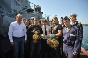 Chudinov and Bouadla met at a Russian ship