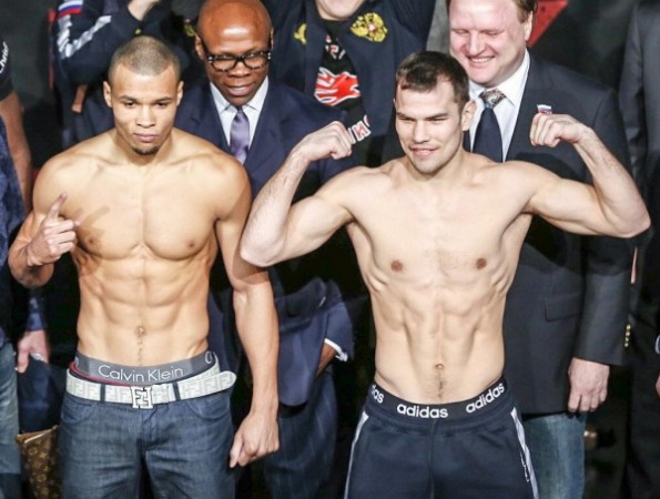 Chudinov made the weight to defend the 160 lbs interim title against Eubank jr