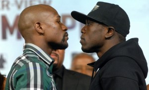 Floyd Mayweather, Andre Berto face off at final press conference
