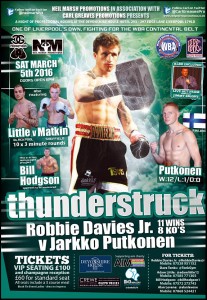 Jarkko Putkonen vs. Robbie Davies Jr. for WBA Continental Title