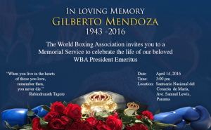 Invitation: Memorial Service to celebrate the life of Gilberto Mendoza