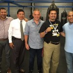 Gilberto Jesús Mendoza visitó gimnasio Eddie Heredia Boxing Club