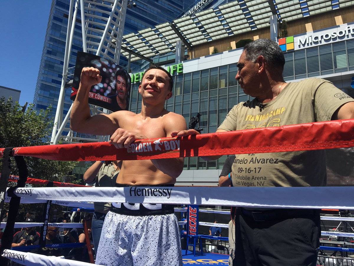 Golovkin and Canelo held public workout in Los Angeles