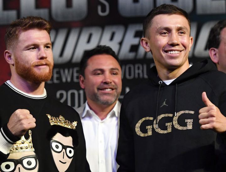 Golovkin and Canelo met at press conference