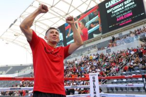 ‘Canelo’ and ‘GGG’ are hyping their rematch with fans in Los Angeles