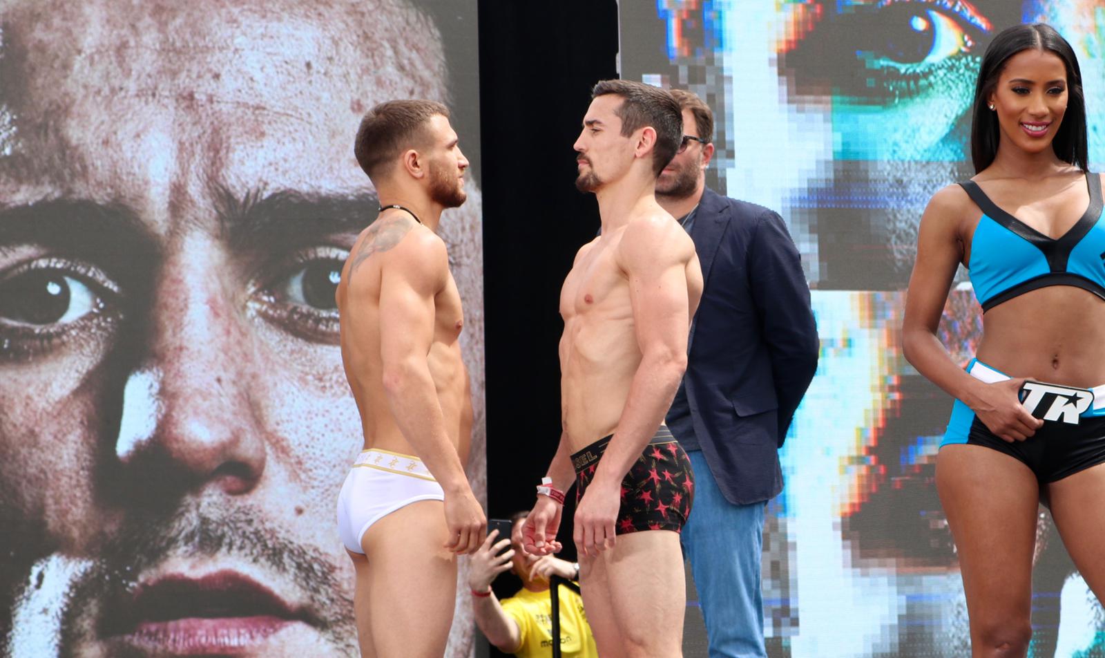 Lomachenko vs Crolla make weight for WBA title fight