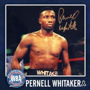 WBA regrets the death of Pernell Whitaker