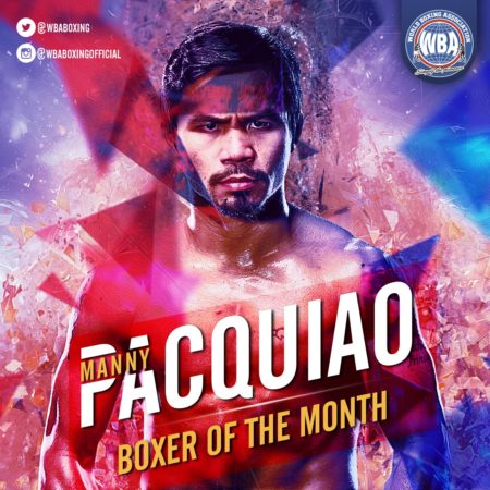 Manny Pacquiao– Boxer of the month July 2019