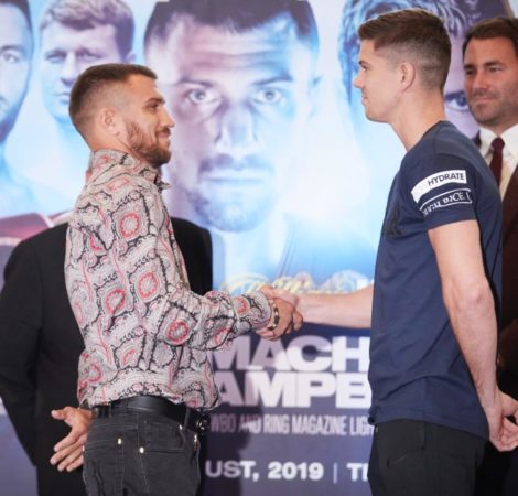 Lomachenko and Campbell face to face at press conference in London