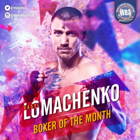 Vasyl Lomachenko– Boxer of the month August 2019