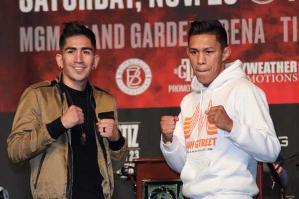 Leo Santa Cruz and Miguel Flores held their last press conference before Saturday’s fight