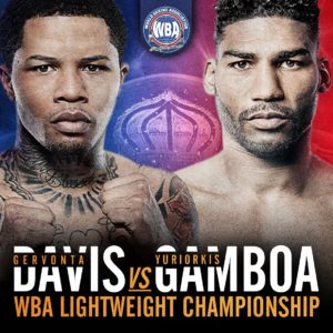 Gervonta Davis and Gamboa will fight for the vacant WBA 135lb Title