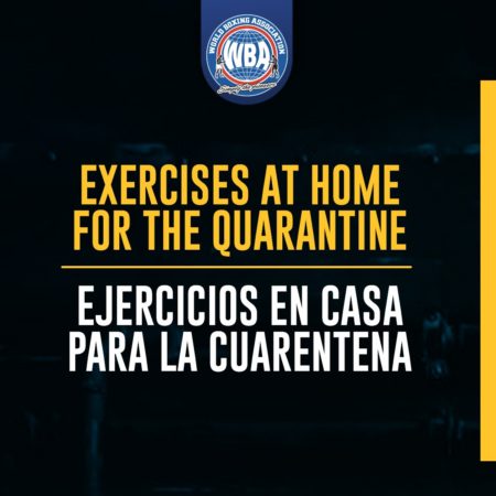 Exercises at home for the quarantine