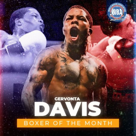 Gervonta Davis is the WBA Boxer of the Month