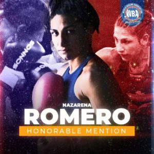 Nazarena Romero -WBA Honorable Mention December 2020