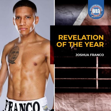 The WBA Revelation of the Year Award goes to Joshua Franco