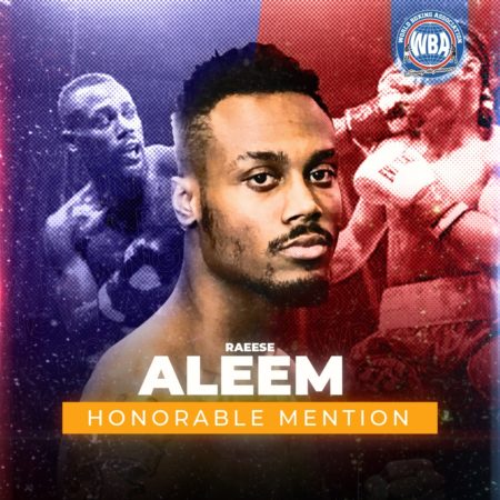 Raeese Aleem -WBA Honorable Mention January 2021
