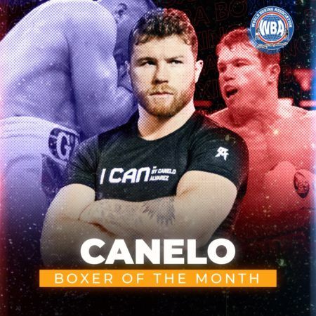 “Canelo” Alvarez is the WBA Boxer of the Month