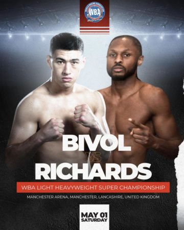 Bivol and Richards went face to face at press conference