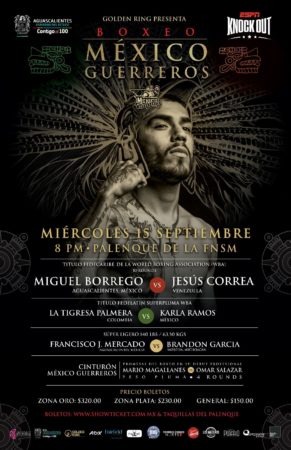 Borrego y Correa disputarán faja Fedecaribe AMB este miércoles en Aguascalientes
