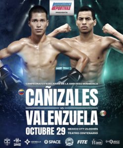 Cañizales and Valenzuela will fight on Friday for the WBA Fedecaribe belt
