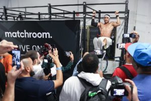 Teofimo held a public workout before his fight with Kambosos