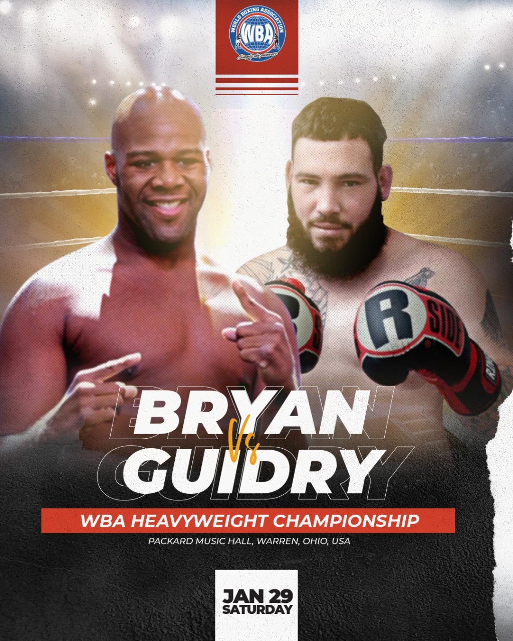Bryan defends his WBA title against Guidry this Saturday