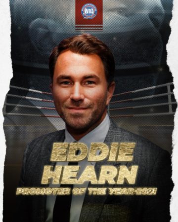 Eddie Hearn awarded promoter of the year by the WBA