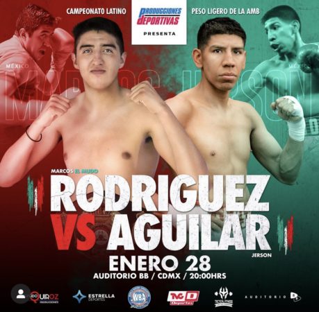 Rodriguez and Aguilar for WBA-Fedelatin belt in CDMX