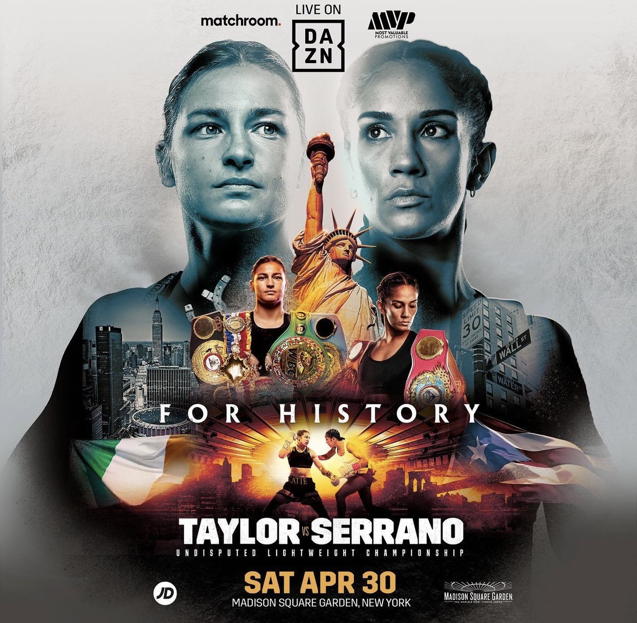 Taylor-Serrano confirmed on April 30 at Madison Square Garden