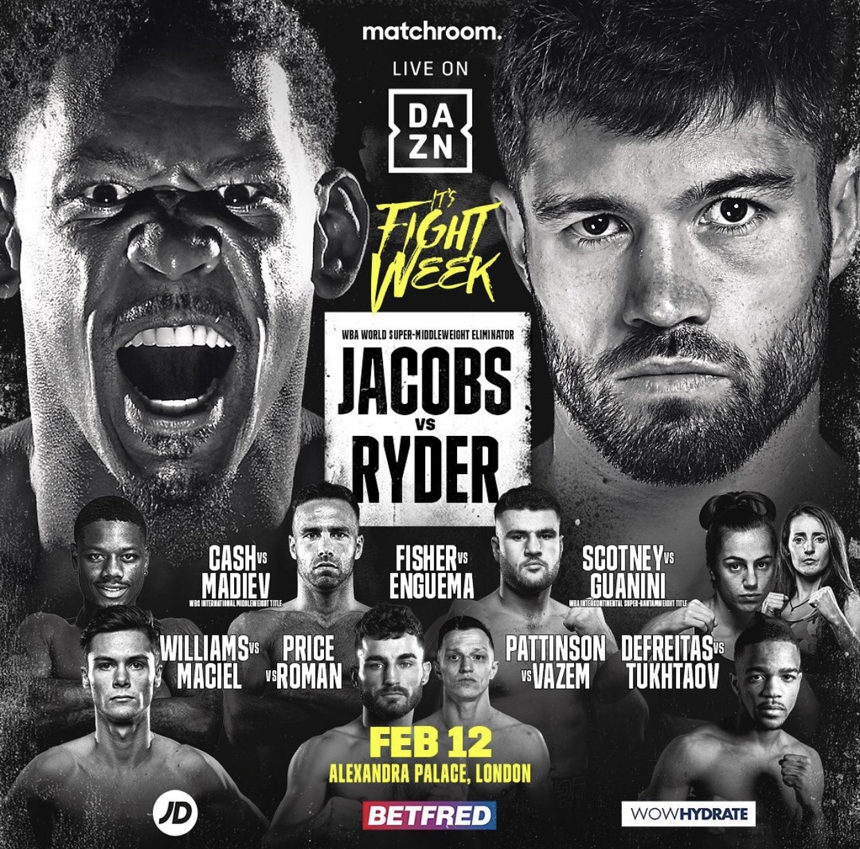 Jacobs-Ryder on Saturday for the WBA eliminator fight