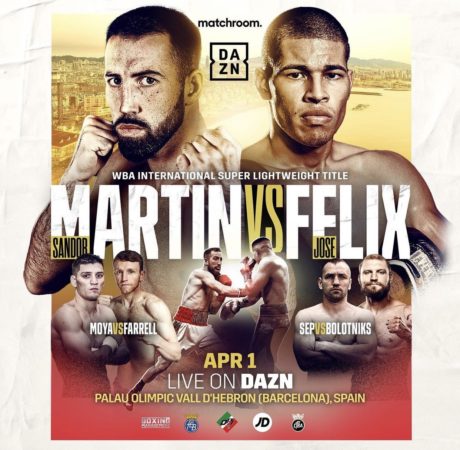 Sandor Martin will fight for WBA international belt against Jose Felix in Barcelona