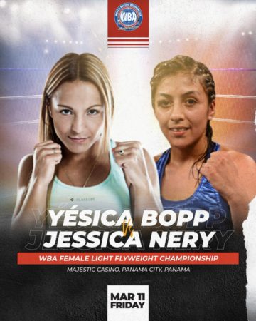 Bopp ready for a new defense of her WBA crown against Nery on Friday 