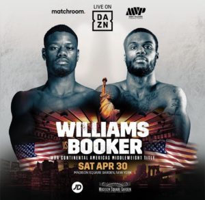Williams y Booker disputan faja Continental Américas AMB el 30 de abril 