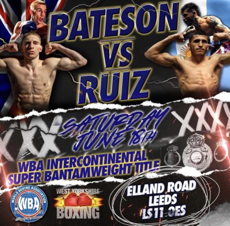 Bateson and Ruiz in the ring for the WBA-Intercontinental Title 