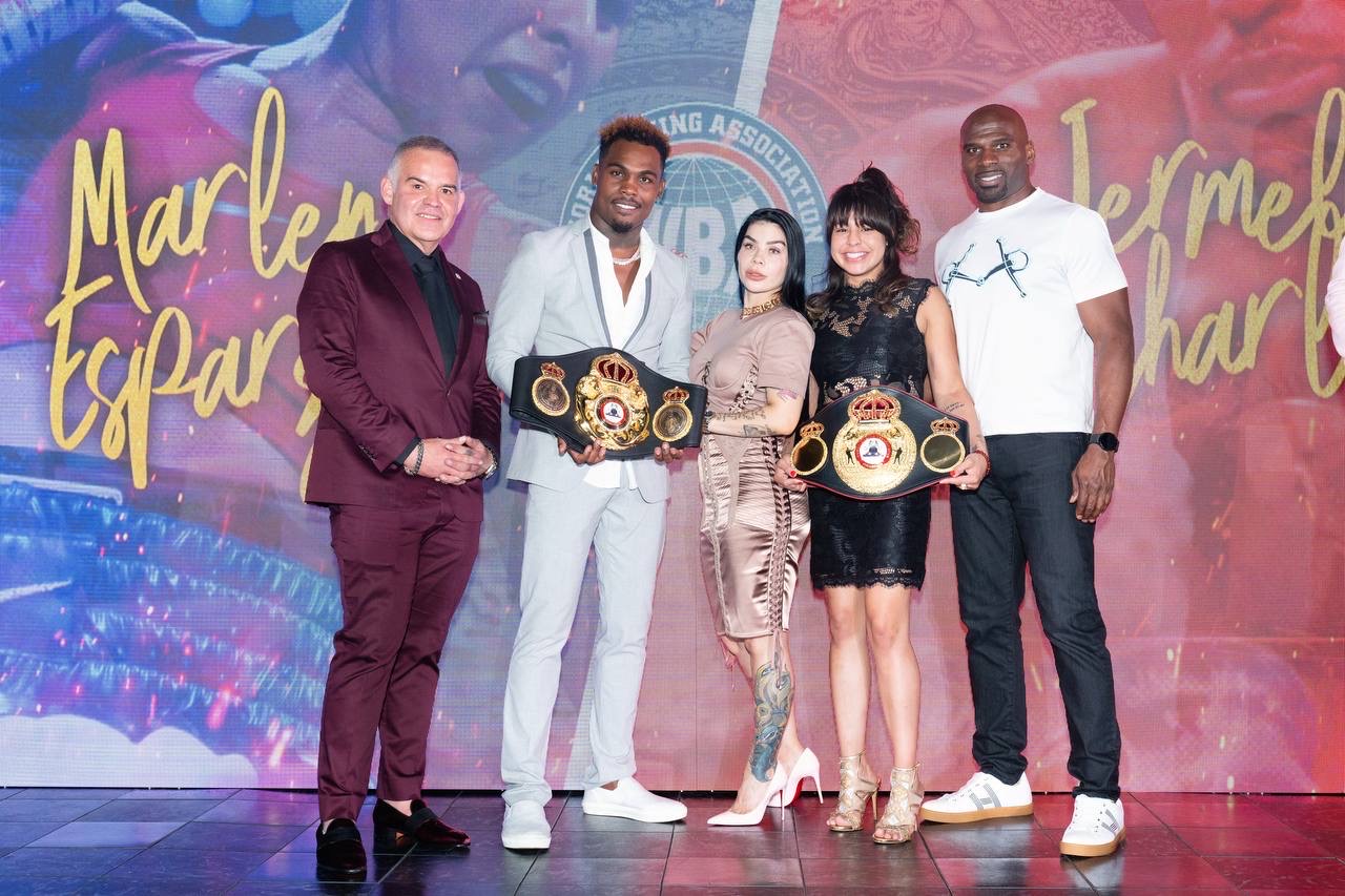 WBA presented Charlo and Esparza with awards in Houston 
