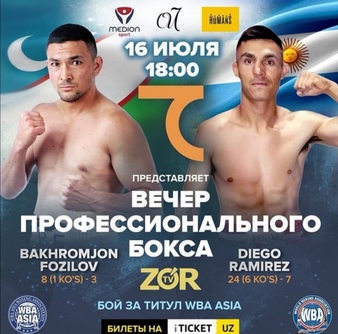 Fozilov to fight Ramirez for WBA-Asia crown in Uzbekistan 